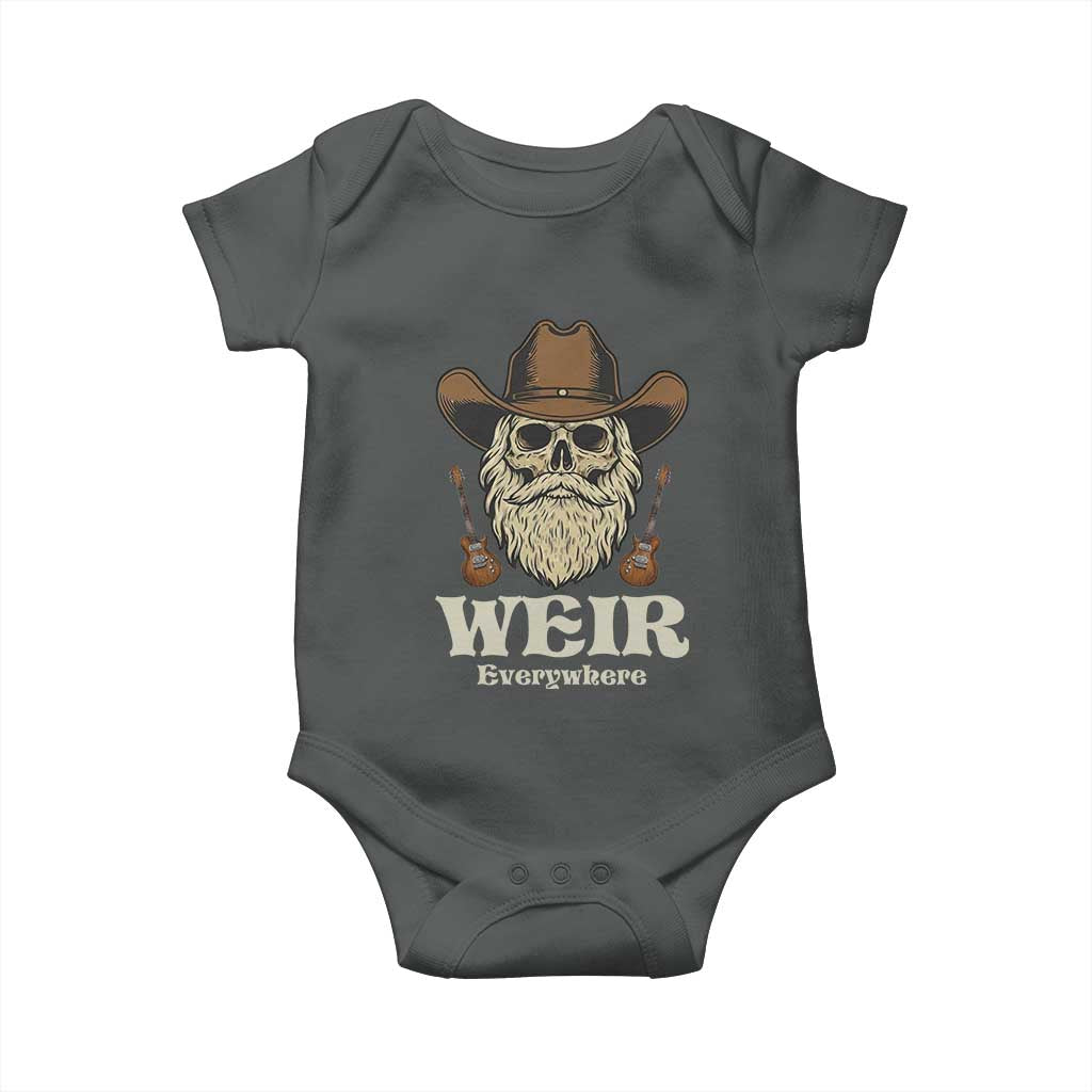 Weir Everywhere Western Skull Guitarist Baby Onesie Legendary Musician Memorial Retro Tribute for Fans