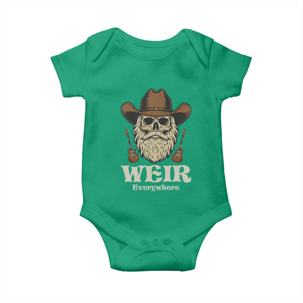 Weir Everywhere Western Skull Guitarist Baby Onesie Legendary Musician Memorial Retro Tribute for Fans