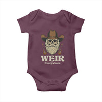 Weir Everywhere Western Skull Guitarist Baby Onesie Legendary Musician Memorial Retro Tribute for Fans