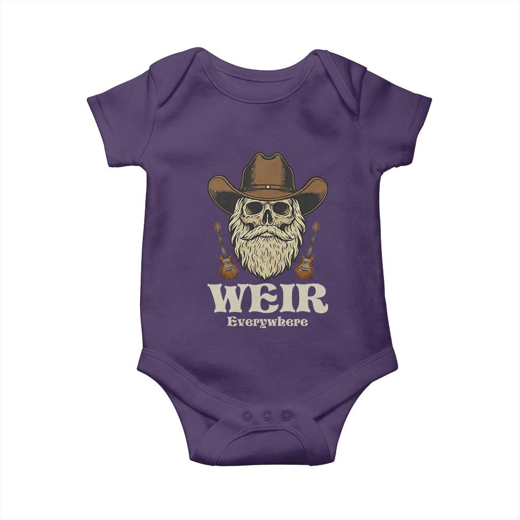 Weir Everywhere Western Skull Guitarist Baby Onesie Legendary Musician Memorial Retro Tribute for Fans