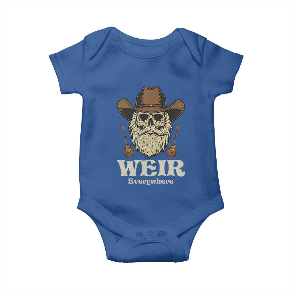 Weir Everywhere Western Skull Guitarist Baby Onesie Legendary Musician Memorial Retro Tribute for Fans