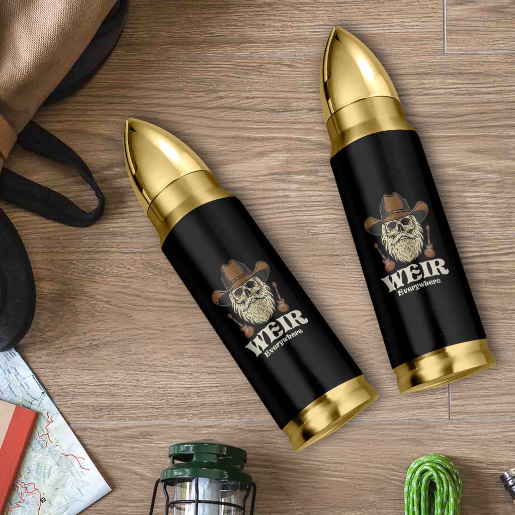 Weir Everywhere Western Skull Guitarist Bullet Tumbler Legendary Musician Memorial Retro Tribute for Fans