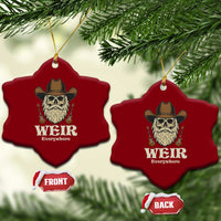 Weir Everywhere Western Skull Guitarist Ceramic Ornament Legendary Musician Memorial Retro Tribute for Fans