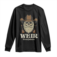 Weir Everywhere Western Skull Guitarist Long Sleeve Shirt Legendary Musician Memorial Retro Tribute for Fans