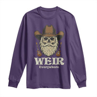 Weir Everywhere Western Skull Guitarist Long Sleeve Shirt Legendary Musician Memorial Retro Tribute for Fans