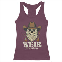 Weir Everywhere Western Skull Guitarist Racerback Tank Top Legendary Musician Memorial Retro Tribute for Fans