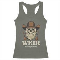 Weir Everywhere Western Skull Guitarist Racerback Tank Top Legendary Musician Memorial Retro Tribute for Fans