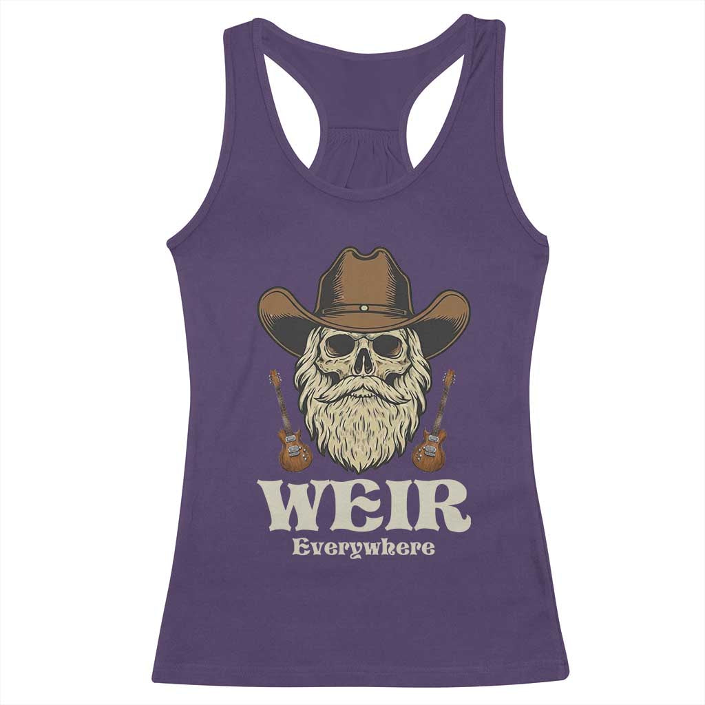 Weir Everywhere Western Skull Guitarist Racerback Tank Top Legendary Musician Memorial Retro Tribute for Fans