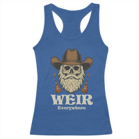 Weir Everywhere Western Skull Guitarist Racerback Tank Top Legendary Musician Memorial Retro Tribute for Fans