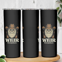 Weir Everywhere Western Skull Guitarist Skinny Tumbler Legendary Musician Memorial Retro Tribute for Fans
