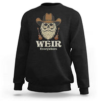 Weir Everywhere Western Skull Guitarist Sweatshirt Legendary Musician Memorial Retro Tribute for Fans