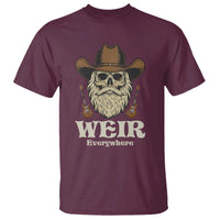 Weir Everywhere Western Skull Guitarist T Shirt Legendary Musician Memorial Retro Tribute for Fans