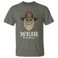 Weir Everywhere Western Skull Guitarist T Shirt Legendary Musician Memorial Retro Tribute for Fans