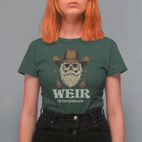 Weir Everywhere Western Skull Guitarist T Shirt For Women Legendary Musician Memorial Retro Tribute for Fans