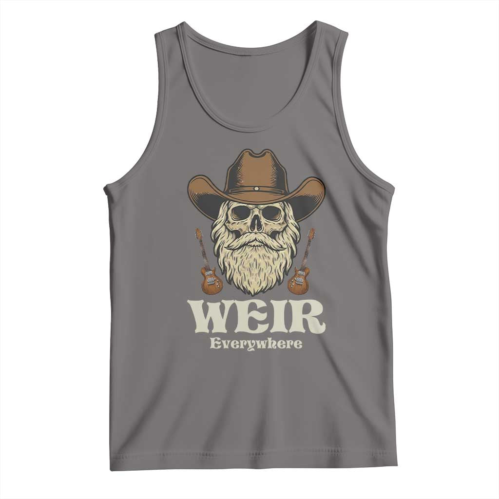 Weir Everywhere Western Skull Guitarist Tank Top Legendary Musician Memorial Retro Tribute for Fans