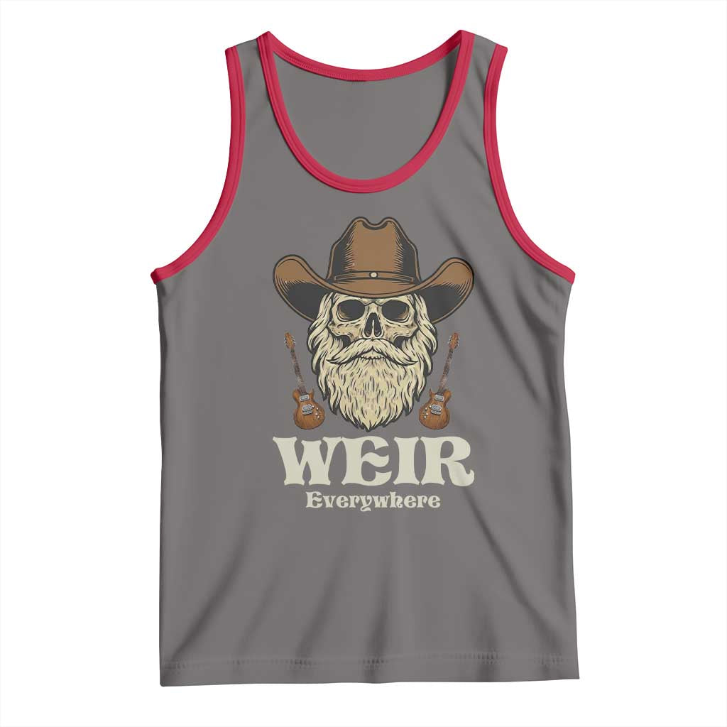 Weir Everywhere Western Skull Guitarist Tank Top Legendary Musician Memorial Retro Tribute for Fans