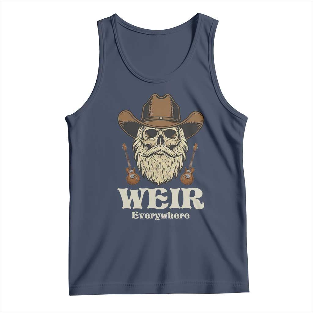Weir Everywhere Western Skull Guitarist Tank Top Legendary Musician Memorial Retro Tribute for Fans