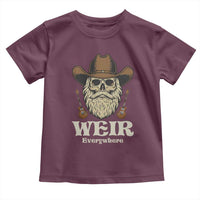 Weir Everywhere Western Skull Guitarist Toddler T Shirt Legendary Musician Memorial Retro Tribute for Fans