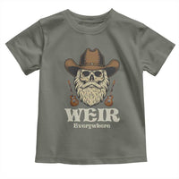 Weir Everywhere Western Skull Guitarist Toddler T Shirt Legendary Musician Memorial Retro Tribute for Fans