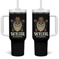 Weir Everywhere Western Skull Guitarist Tumbler With Handle Legendary Musician Memorial Retro Tribute for Fans