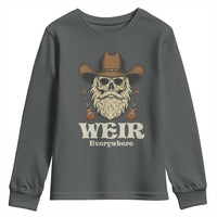 Weir Everywhere Western Skull Guitarist Youth Sweatshirt Legendary Musician Memorial Retro Tribute for Fans