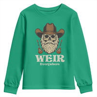 Weir Everywhere Western Skull Guitarist Youth Sweatshirt Legendary Musician Memorial Retro Tribute for Fans