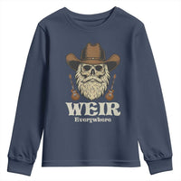 Weir Everywhere Western Skull Guitarist Youth Sweatshirt Legendary Musician Memorial Retro Tribute for Fans
