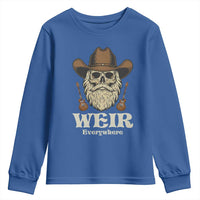 Weir Everywhere Western Skull Guitarist Youth Sweatshirt Legendary Musician Memorial Retro Tribute for Fans