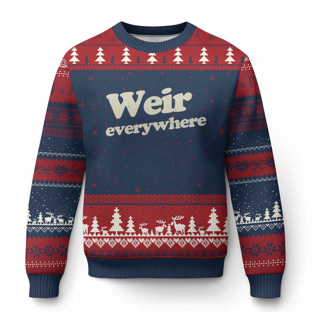 Weir Everywhere Ugly Christmas Sweater Legendary Musician Memorial Tribute for Fans
