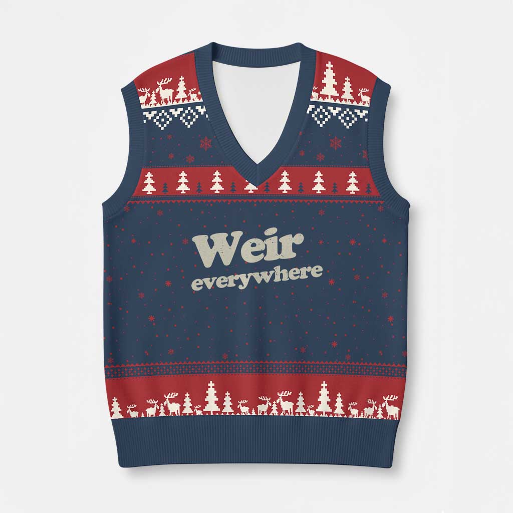 Weir Everywhere V-Neck Knit Sweater Vest Legendary Musician Memorial Tribute for Fans