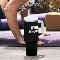 Weir Everywhere Tumbler With Handle Legendary Musician Memorial Retro Tribute for Fans