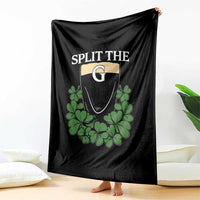 Split the G Funny Irish Stout Beer Drinking Game Throw Blanket St. Patrick’s Day Shamrocks Pub Crawl Crew