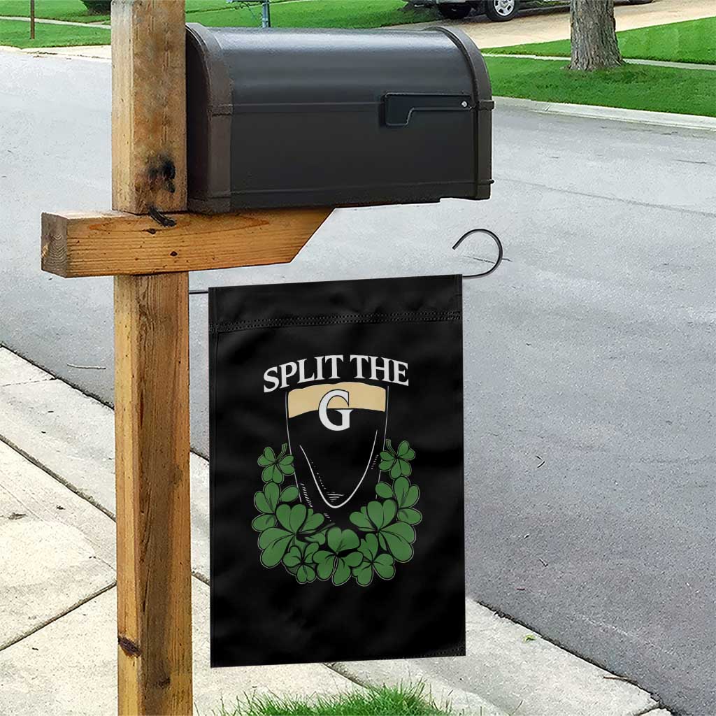 Split the G Funny Irish Stout Beer Drinking Game Garden Flag St. Patrick’s Day Shamrocks Pub Crawl Crew