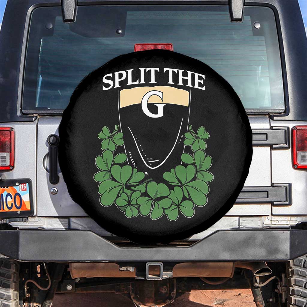 Split the G Funny Irish Stout Beer Drinking Game Spare Tire Cover St. Patrick’s Day Shamrocks Pub Crawl Crew