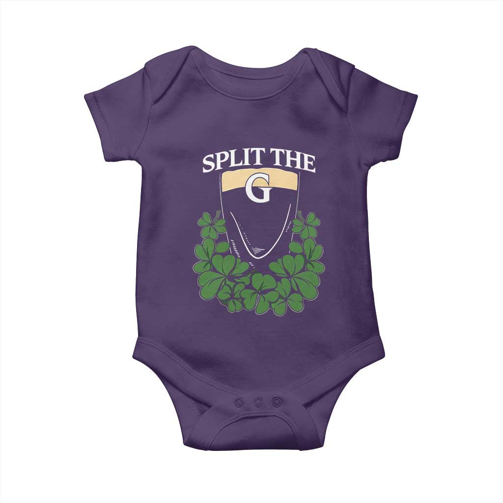 Split the G Funny Irish Stout Beer Drinking Game Baby Onesie St. Patrick’s Day Shamrocks Pub Crawl Crew