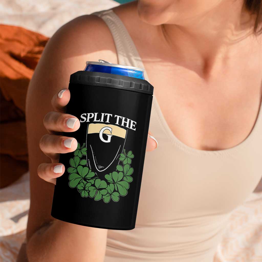 Split the G Funny Irish Stout Beer Drinking Game 4 in 1 Can Cooler Tumbler St. Patrick’s Day Shamrocks Pub Crawl Crew