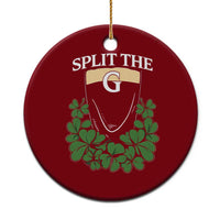 Split the G Funny Irish Stout Beer Drinking Game Ceramic Ornament St. Patrick’s Day Shamrocks Pub Crawl Crew
