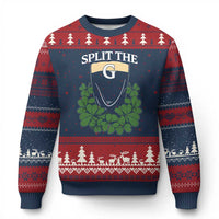 Split the G Funny Irish Stout Beer Drinking Game Ugly Christmas Sweater St. Patrick’s Day Shamrocks Pub Crawl Crew