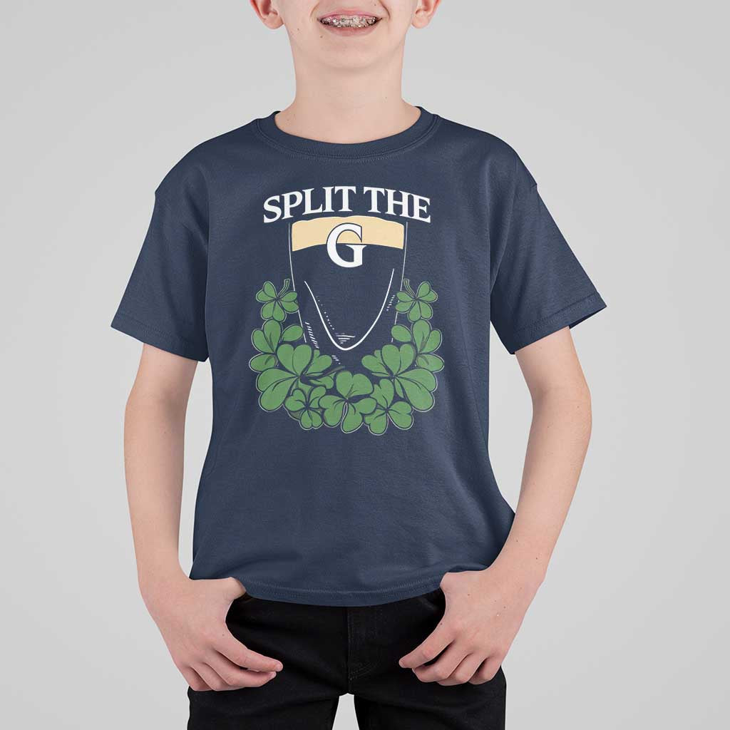 Split the G Funny Irish Stout Beer Drinking Game T Shirt For Kid St. Patrick’s Day Shamrocks Pub Crawl Crew