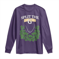 Split the G Funny Irish Stout Beer Drinking Game Long Sleeve Shirt St. Patrick’s Day Shamrocks Pub Crawl Crew