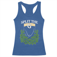 Split the G Funny Irish Stout Beer Drinking Game Racerback Tank Top St. Patrick’s Day Shamrocks Pub Crawl Crew