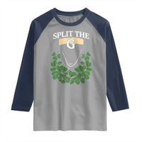 Split the G Funny Irish Stout Beer Drinking Game Raglan Shirt St. Patrick’s Day Shamrocks Pub Crawl Crew