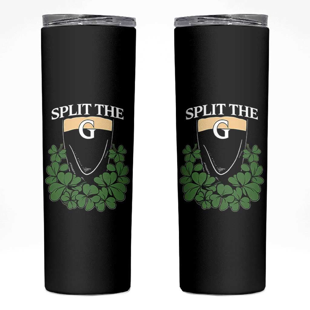 Split the G Funny Irish Stout Beer Drinking Game Skinny Tumbler St. Patrick’s Day Shamrocks Pub Crawl Crew