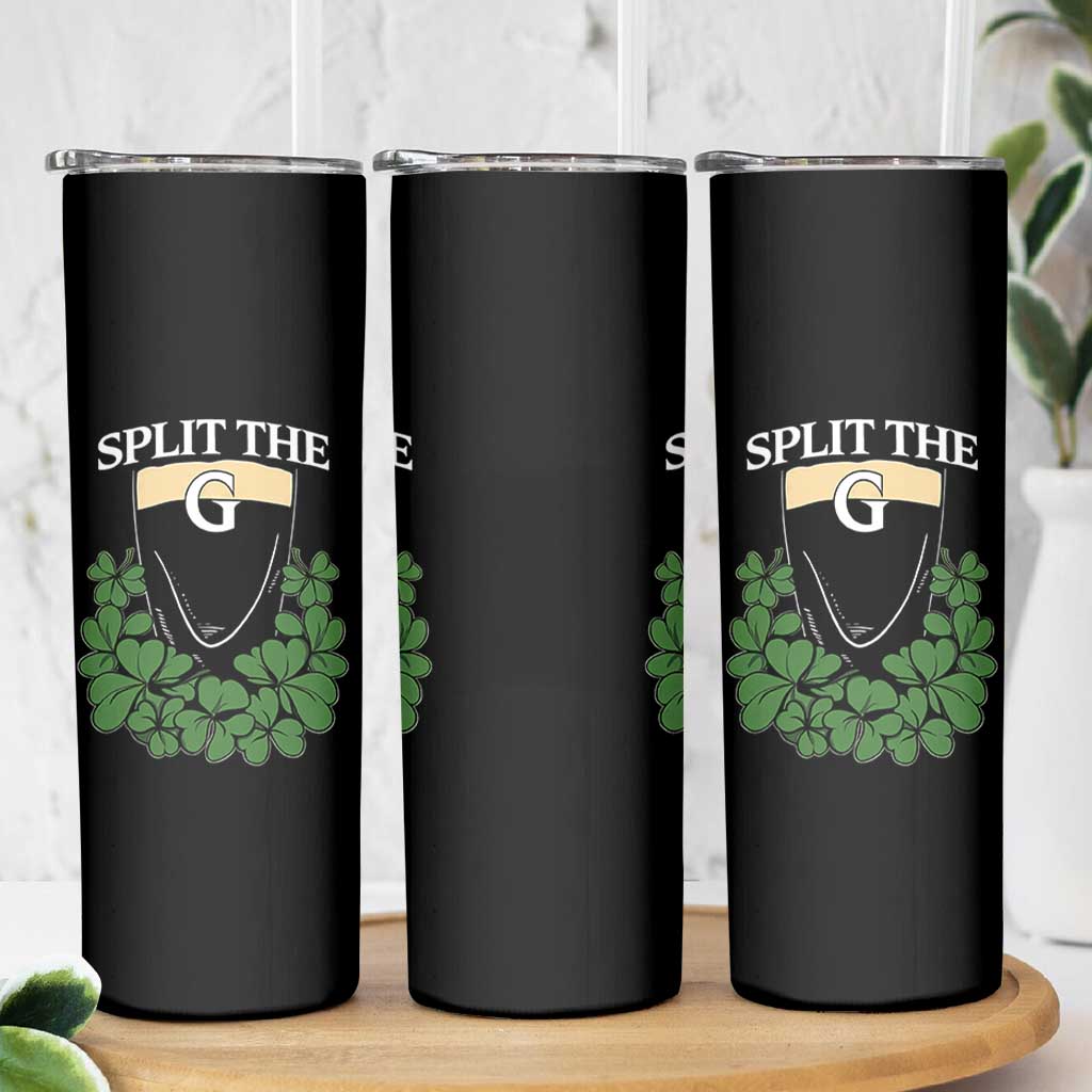 Split the G Funny Irish Stout Beer Drinking Game Skinny Tumbler St. Patrick’s Day Shamrocks Pub Crawl Crew