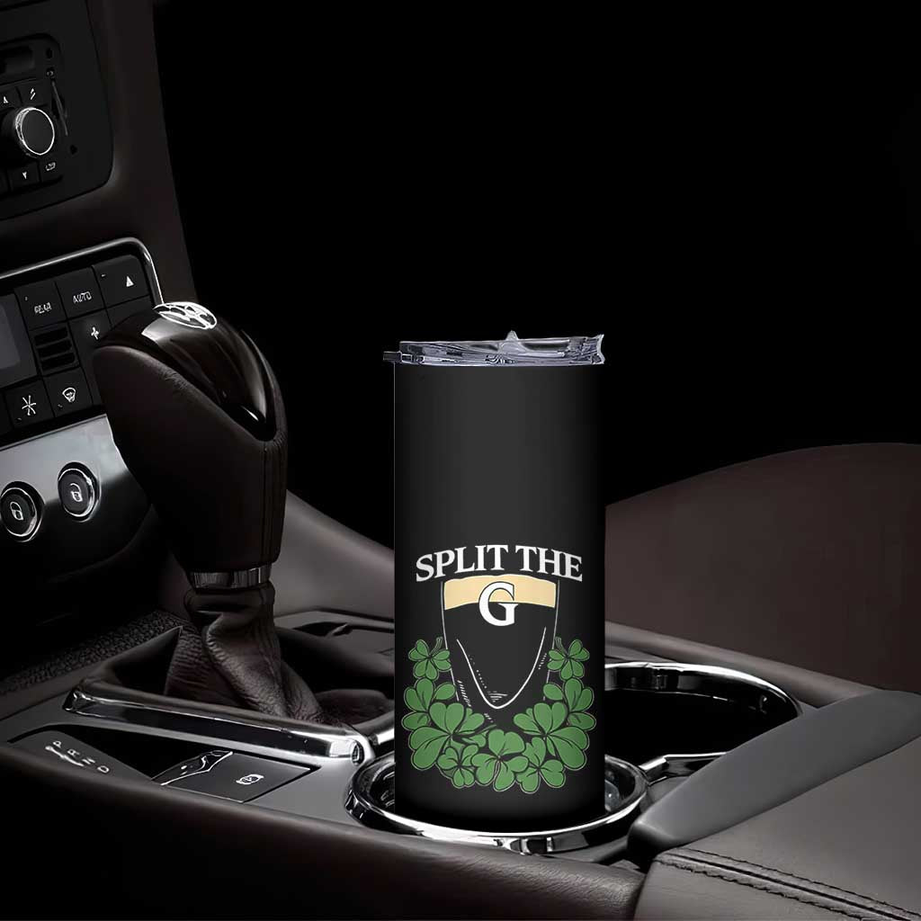Split the G Funny Irish Stout Beer Drinking Game Skinny Tumbler St. Patrick’s Day Shamrocks Pub Crawl Crew