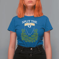Split the G Funny Irish Stout Beer Drinking Game T Shirt For Women St. Patrick’s Day Shamrocks Pub Crawl Crew