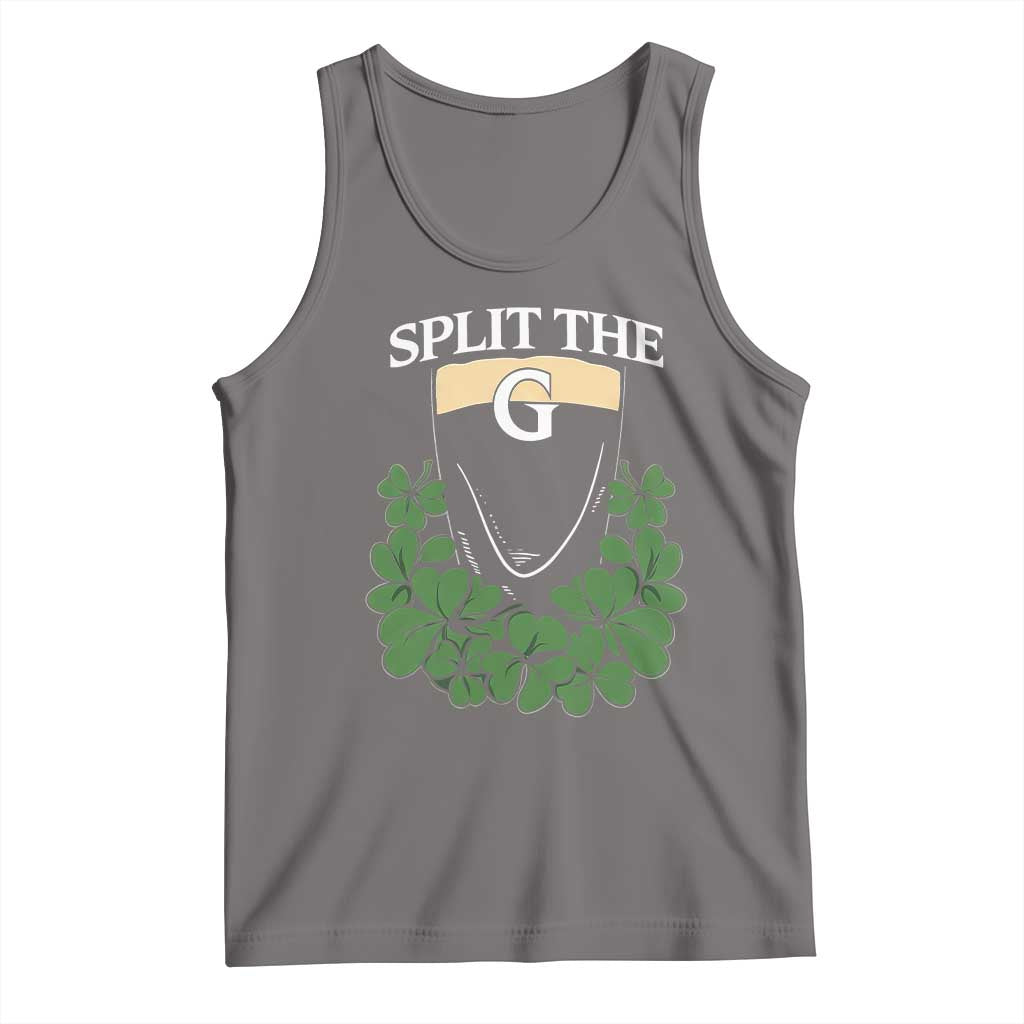 Split the G Funny Irish Stout Beer Drinking Game Tank Top St. Patrick’s Day Shamrocks Pub Crawl Crew