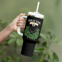 Split the G Funny Irish Stout Beer Drinking Game Tumbler With Handle St. Patrick’s Day Shamrocks Pub Crawl Crew