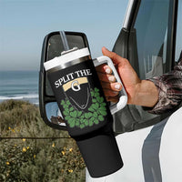 Split the G Funny Irish Stout Beer Drinking Game Tumbler With Handle St. Patrick’s Day Shamrocks Pub Crawl Crew