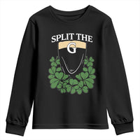Split the G Funny Irish Stout Beer Drinking Game Youth Sweatshirt St. Patrick’s Day Shamrocks Pub Crawl Crew